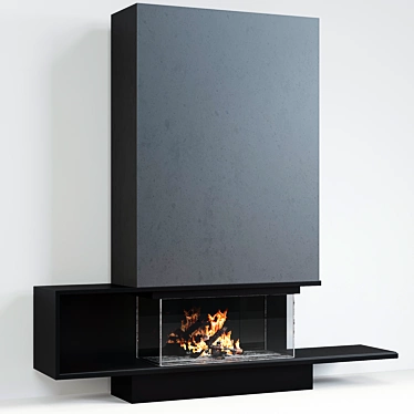 Minimalist Modern Fireplace 3D model image 1 