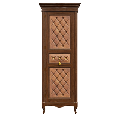 Solid Wood Wardrobe: Classic Elegance 3D model image 1 