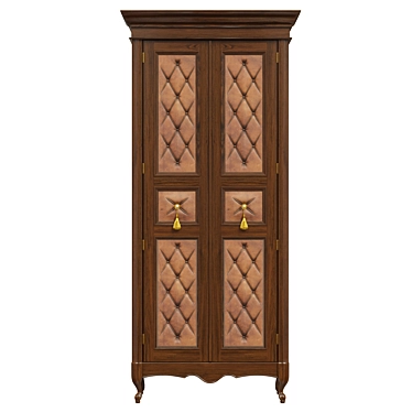  Solid Wood Wardrobe with Premium Material 3D model image 1 