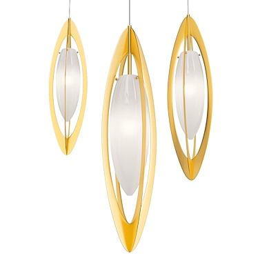 Staccato Geometric Pendant: Enlighten with Elegance 3D model image 1 