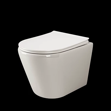 Sleek Wall-hung Toilet - Ceramica Nova 3D model image 1 