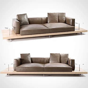 Modern Italian Sofa: BB Italia Dock 3D model image 1 