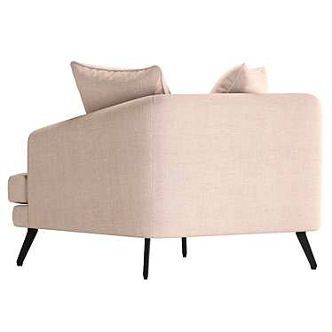 Natural Mylo Armchair: Contemporary Comfort 3D model image 1 