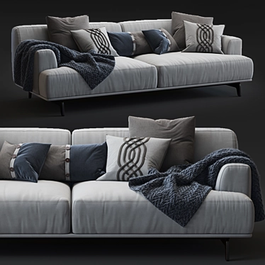 Luxury Poliform Tribeca Sofa 3D model image 1 