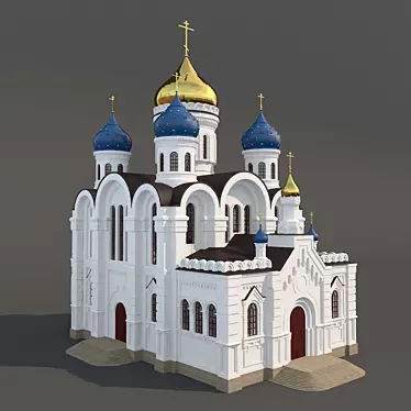 Transfiguration Cathedral. Monastery of St. Nicholas 3D model image 1 