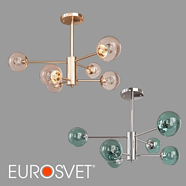 Ascot Glass Ceiling Chandelier 3D model image 1 