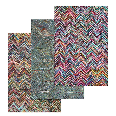Versatile Carpet Set - High-Quality Textures 3D model image 1 