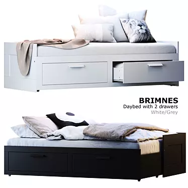 Versatile and Stylish: IKEA Brimnes Daybed 3D model image 1 