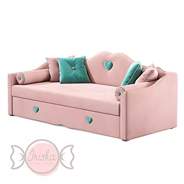 Lily Kids Sofa: Comfortable & Stylish 3D model image 1 