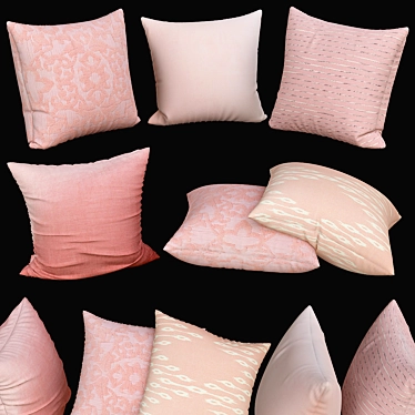 Elegant Cushions for Sofa 3D model image 1 