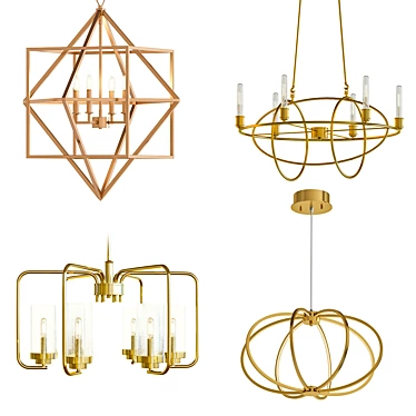 Modern Chandelier Collection 3D model image 1 