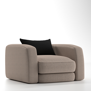  Modern Divan Sofa: Stylish and Comfortable 3D model image 1 