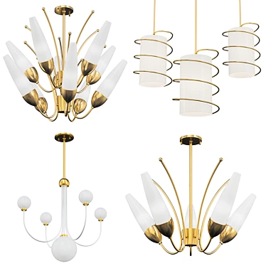 Modern Chandelier Collection 3D model image 1 