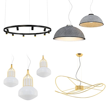 Modern Chandeliers Collection 3D model image 1 