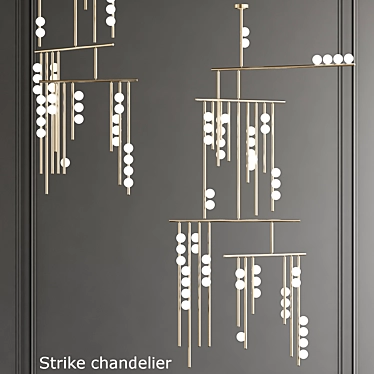 Elegant Strike Chandelier 3D model image 1 