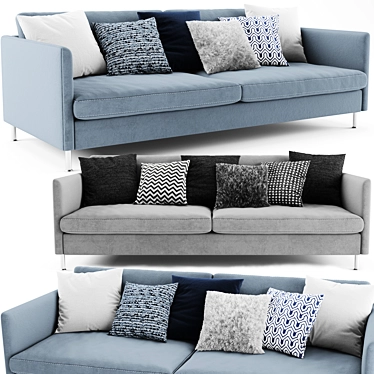 BoConcept Indivi Compact Sofa: Modern Style and Space-Saving Design 3D model image 1 