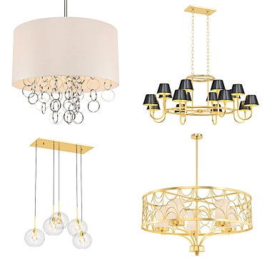 Modern Chandelier Collection 3D model image 1 