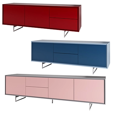 Modern Shadows Sideboard - Sleek Design 3D model image 1 