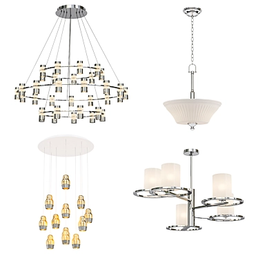 Modern Chandelier Collection 3D model image 1 