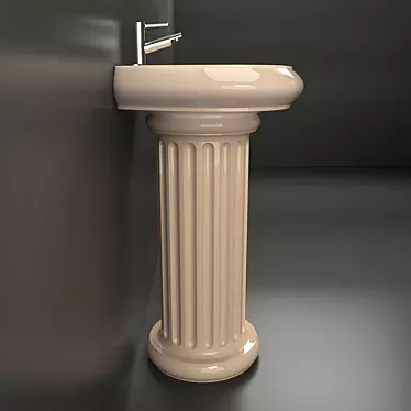 Sleek Ceramic Wash Basin 3D model image 1 