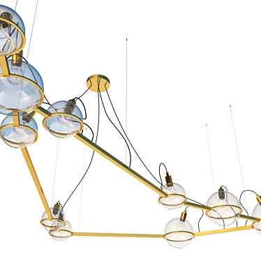 Celestial Capricorn Chandelier: Timeless Elegance 3D model image 1 