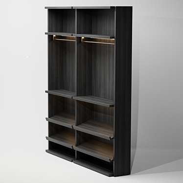 Sleek Millimetric Wardrobe 3D model image 1 