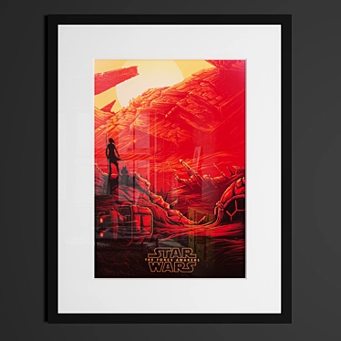  Galactic Star Wars Poster Frame 3D model image 1 