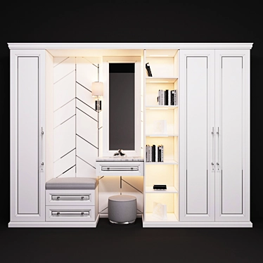 Hallway Wardrobe, Stylish and Functional 3D model image 1 