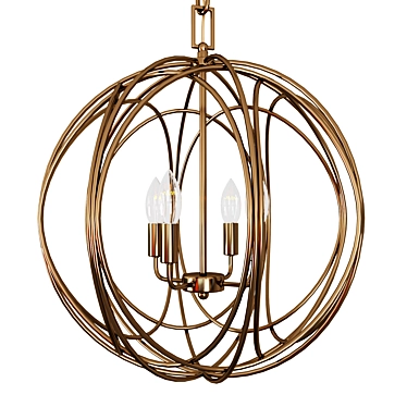 Modern Arbor Lamp Cage - Stylish Lighting Fixture 3D model image 1 