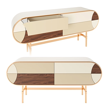 Retro Moryson: Stylish Mid-Century Sideboard 3D model image 1 