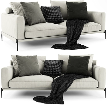 Elegant Flexform Romeo 2 Sofa 3D model image 1 