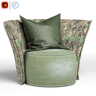 Vittoria Frigerio Armchair: Elegant and Comfortable 3D model image 1 