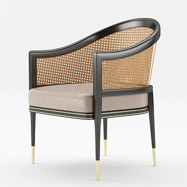 Elegant Grasse Chair, Exquisite Craftsmanship 3D model image 1 