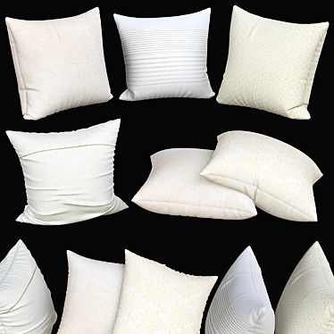 Elegant Sofa Decor Pillows 3D model image 1 