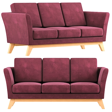 Dublin Contemporary Sofa 3D model image 1 