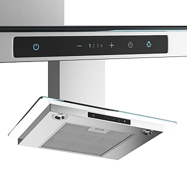 Sleek and Powerful Samsung Range Hood 3D model image 1 