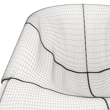 Minotti Cortina: Elegant and Compact Armchair 3D model image 1 