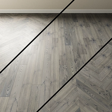 French Oak Chevron Parquet 3D model image 1 