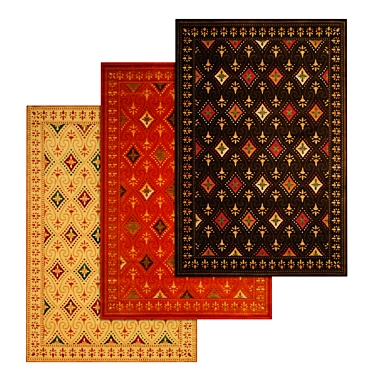 High-Quality Carpets Set - 3 Variants 3D model image 1 