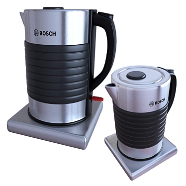 Sleek Stainless Steel Kettle 3D model image 1 