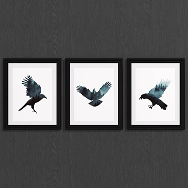 Enchanting Forest Raven Art Set 3D model image 1 
