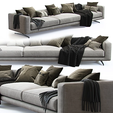 Versatile and Stylish Flexform Campiello Sofa 3D model image 1 