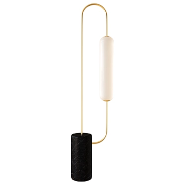 Stylish Segment Floor Lamp 3D model image 1 