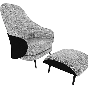 Elegant Minotti Angie Armchair 3D model image 1 