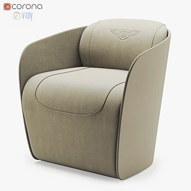 Luxury Bentley Rugby Armchair 3D model image 1 