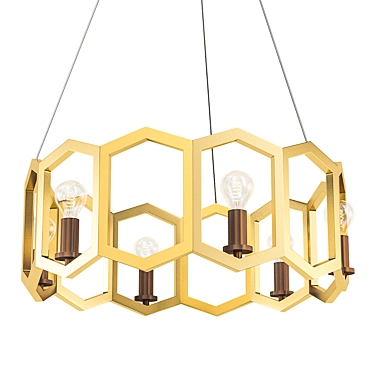 Moxie 6 - Elegant Geometric Chandelier 3D model image 1 