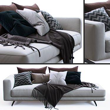 Flexform Campiello Sofa: Elegant and Versatile 3D model image 1 