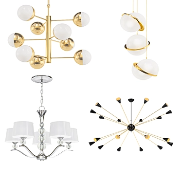 Modern Chandelier Collection 3D model image 1 