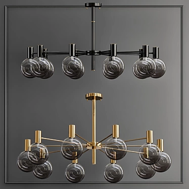 Modern AIDA 10 Ceiling Light 3D model image 1 