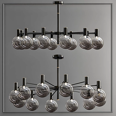 Elegant AIDA 12 Ceiling Light 3D model image 1 